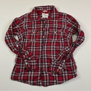 Aeropostale Button‎ Shirt Women’s Large Plaid Fall Western Cowgirl Preppy